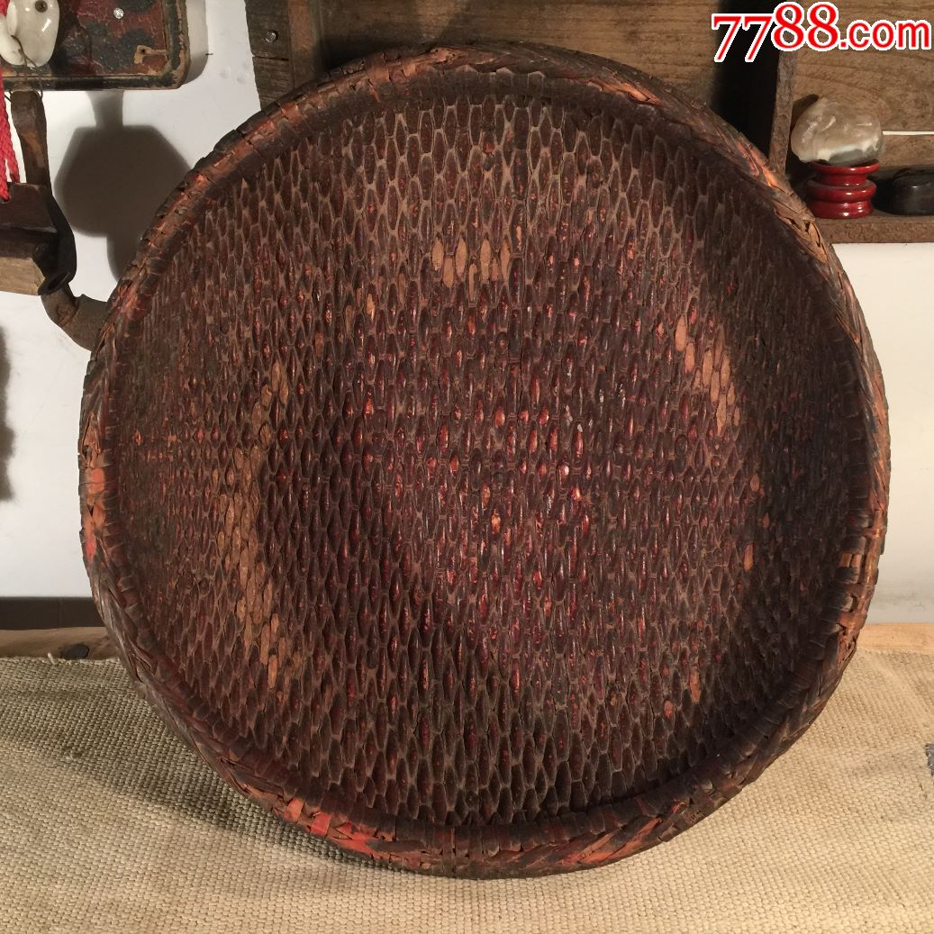 藤编藤器藤萝筐笸篮线筐针线筐手工艺品民俗收藏民间工艺制品