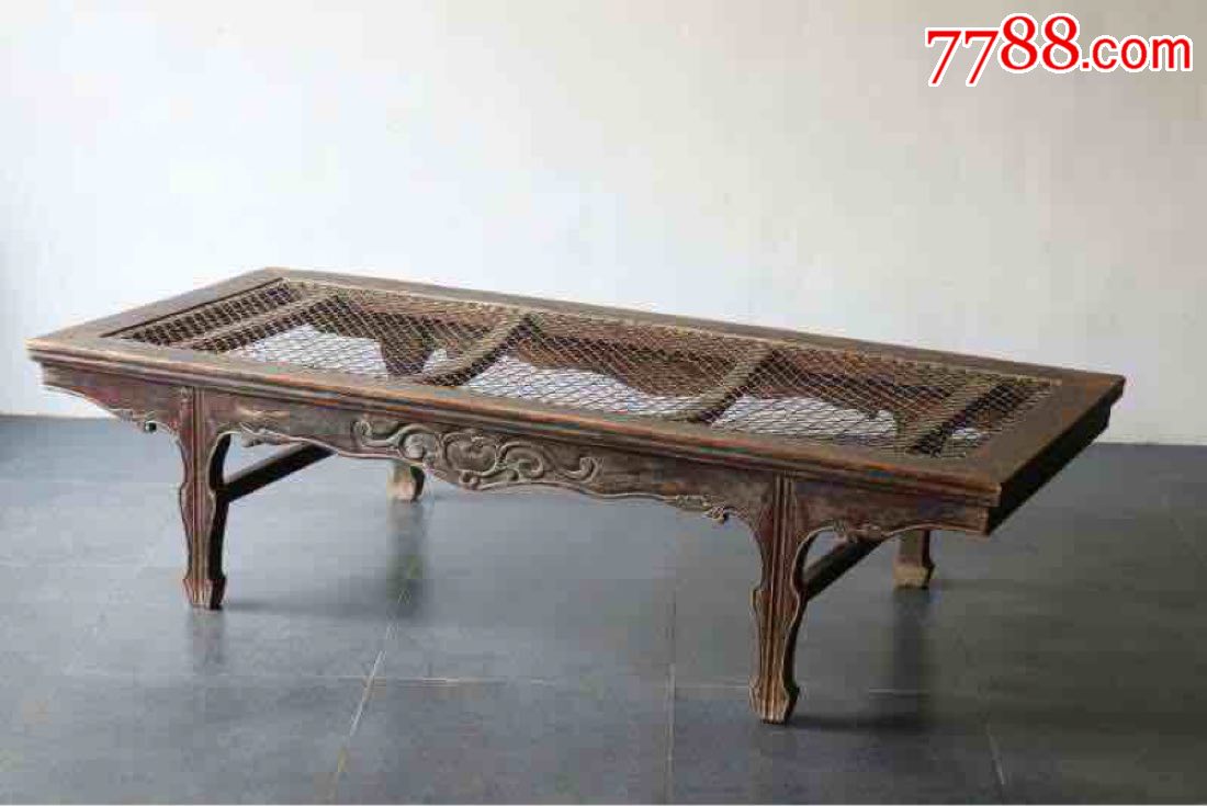 【清早期●箭腿软底榻】古人制几榻,虽长短广狭不齐,置之斋室,必古雅