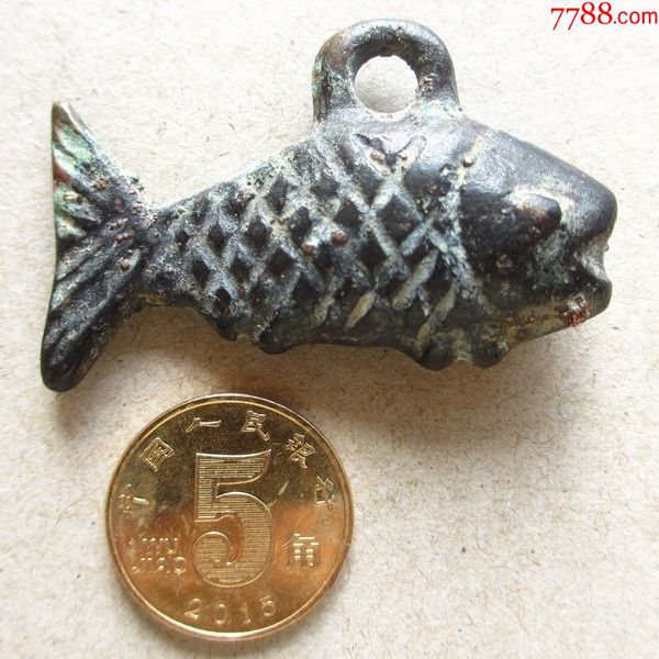 小铜鱼"胖头鱼"(黄铜)_价格480元【聚宝盆钱庄】_第1张_7788收藏