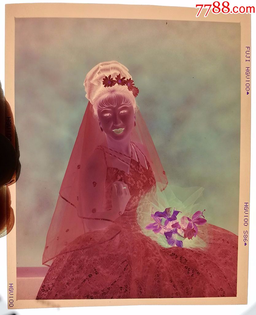 新婚艺术照05【彩色老底片】-价格:8元-se63247570-老照片-零售-7788