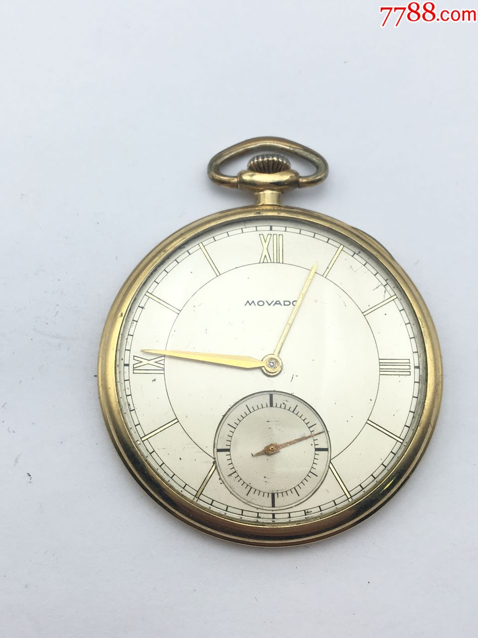 瑞士产包金摩凡陀古董老怀表正常走时直径43.5mm!