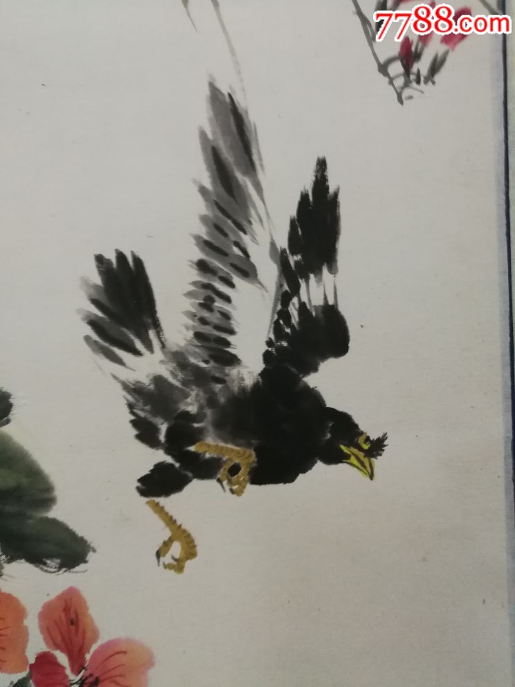 于诺凌霄花八哥_花鸟国画原作_第2张_7788老玩具收藏