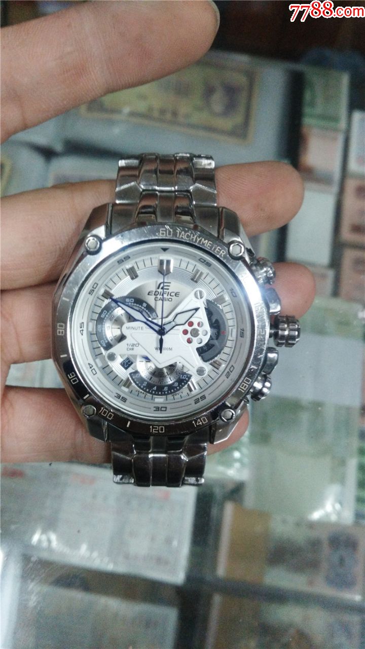 美品casio卡西欧edifice金属系列型号ef-550男士电子石英表