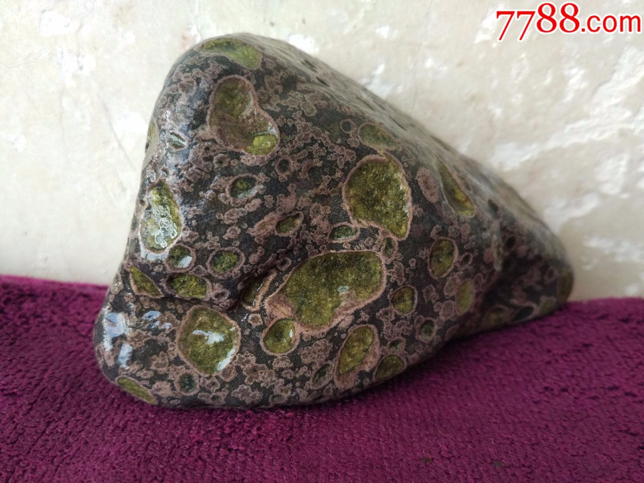 洛阳奇石675梅花玉原石"金蟾碧玉钱石"(少见品种,弥足珍贵)_价格588.