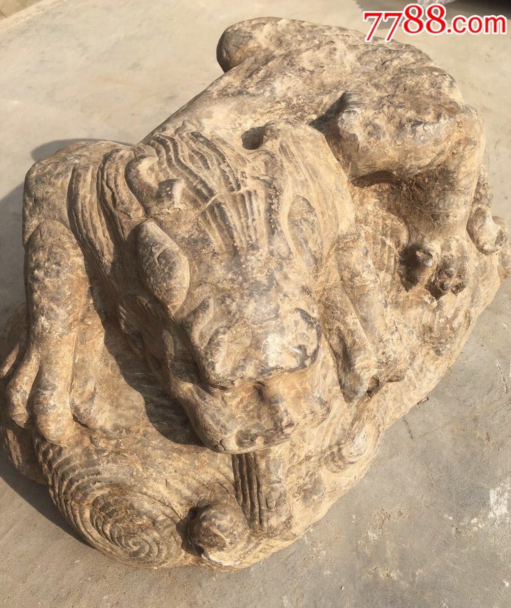 清代青石吸水兽镇宅驱邪招财无修补全品包老