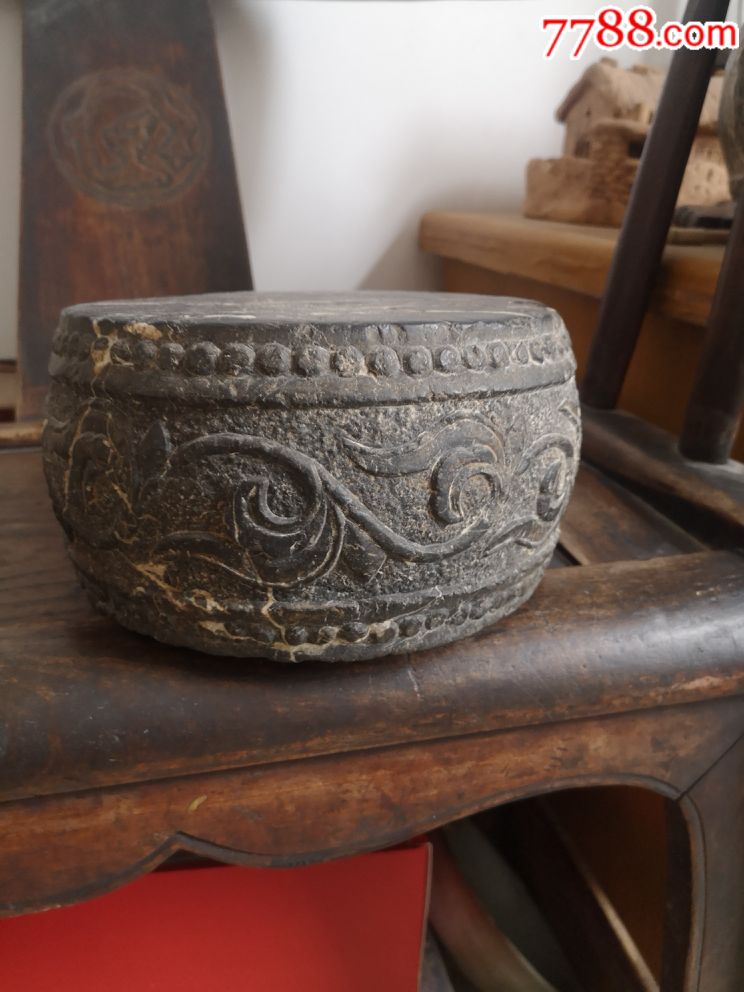 清代雕刻精美石鼓_价格1600元【木与石的传说】_第1张_7788收藏__收藏