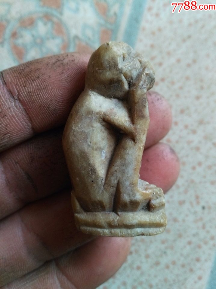 民国寿山石雕小猴子