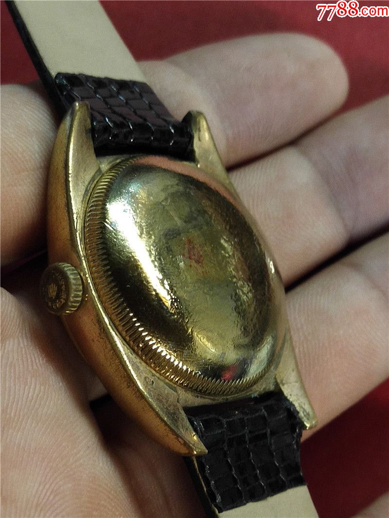 三四十年代18k劳力士棺材仔型号5015