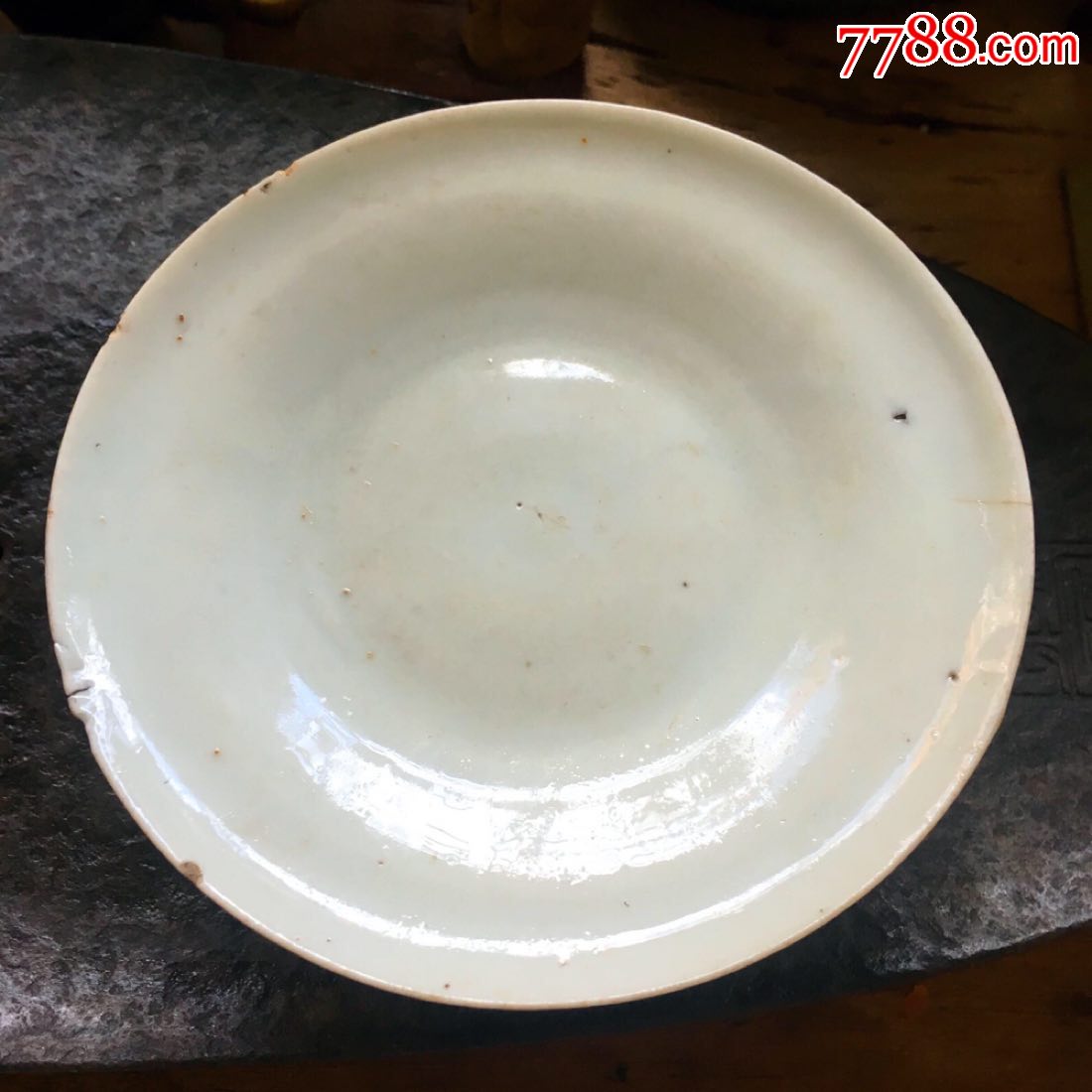 清末民国白瓷陶瓷供盘/果盘/瓷盘/瓷器/贡盘