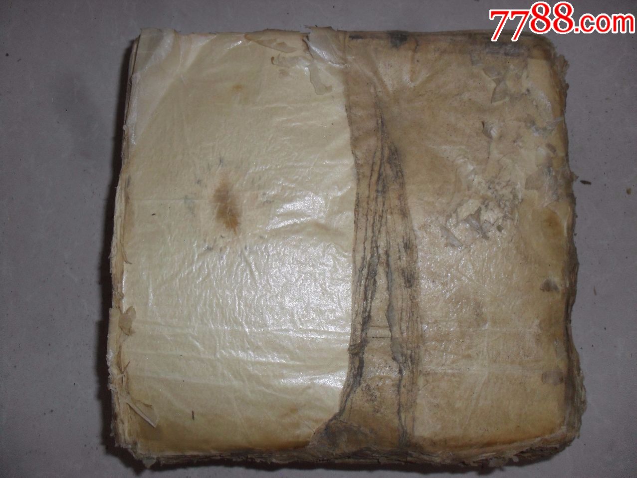 清末民国老蜡纸一坨约十公斤,约几千张,28*28*18厘米,为剪拓样板或古