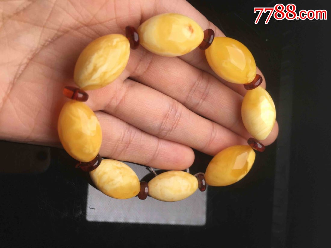 白花蜜蜡手串