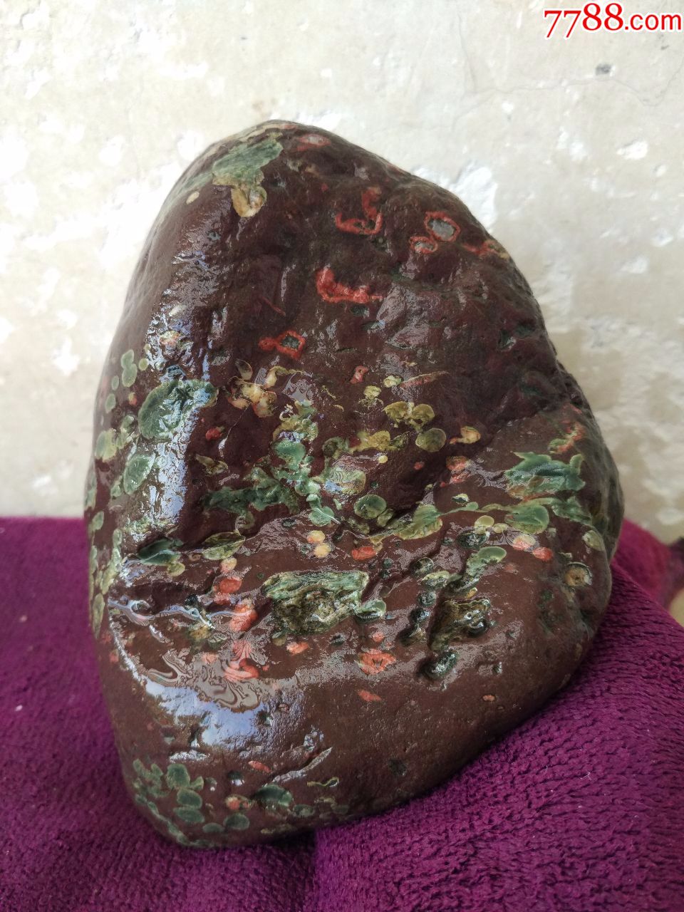 洛阳奇石744梅花石原石"青梅"