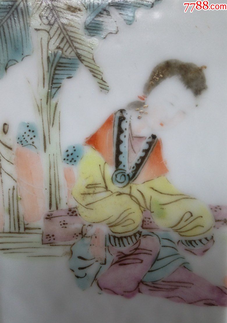 光绪浅绛名家余焕文六方壶_彩绘瓷/彩瓷_第10张_7788瓷器