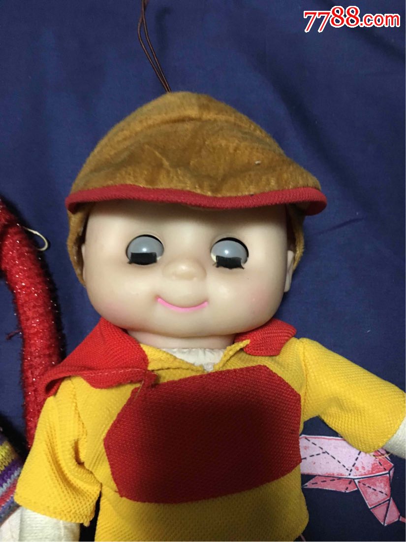 动眼娃娃男娃女娃一对二手旧货道具男娃有缝补