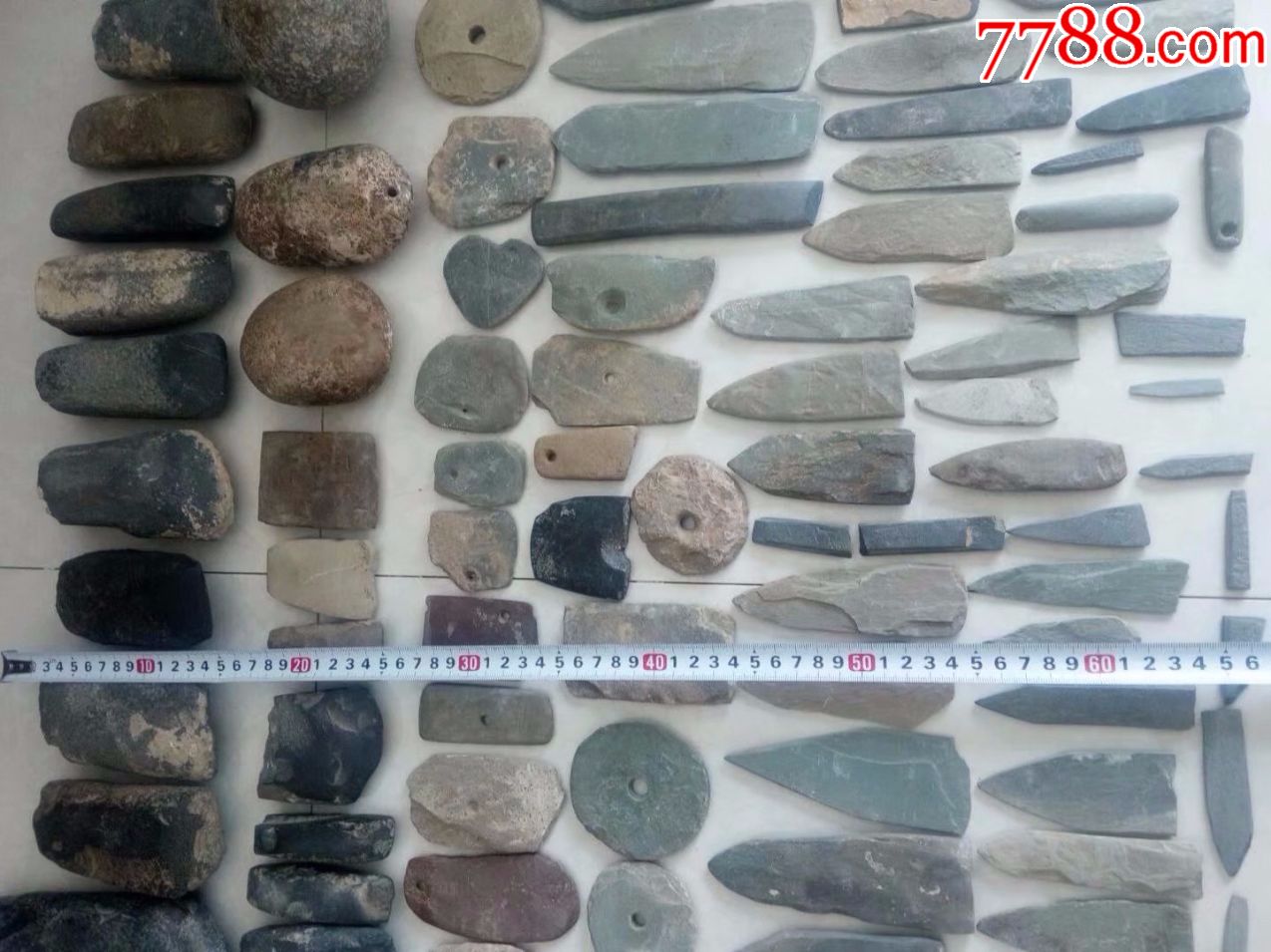 高古石器齐家文化石球石斧石锛石凿石镰石d石纺轮商周石圭件件不同