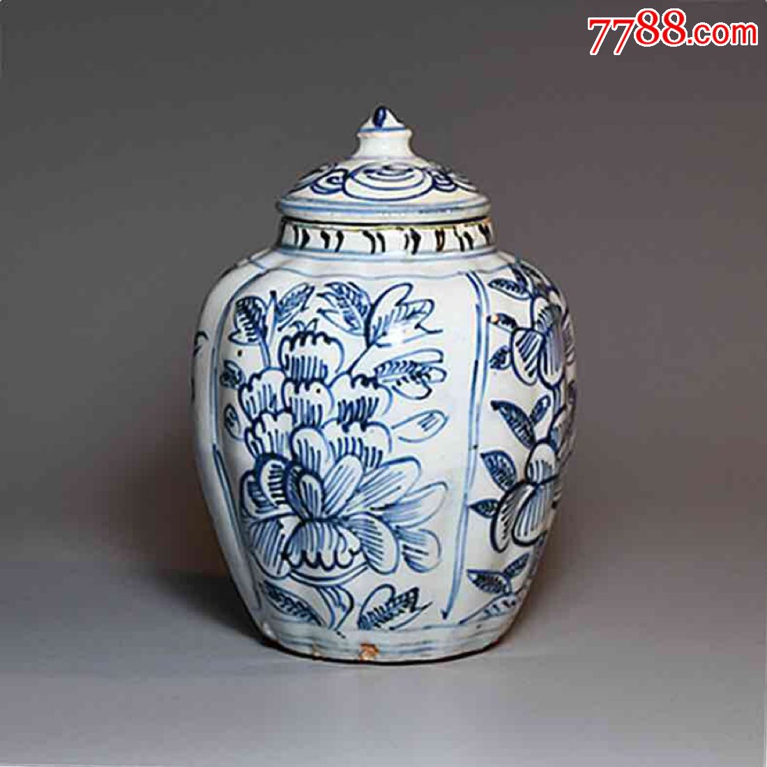 明代天启青花冬瓜罐