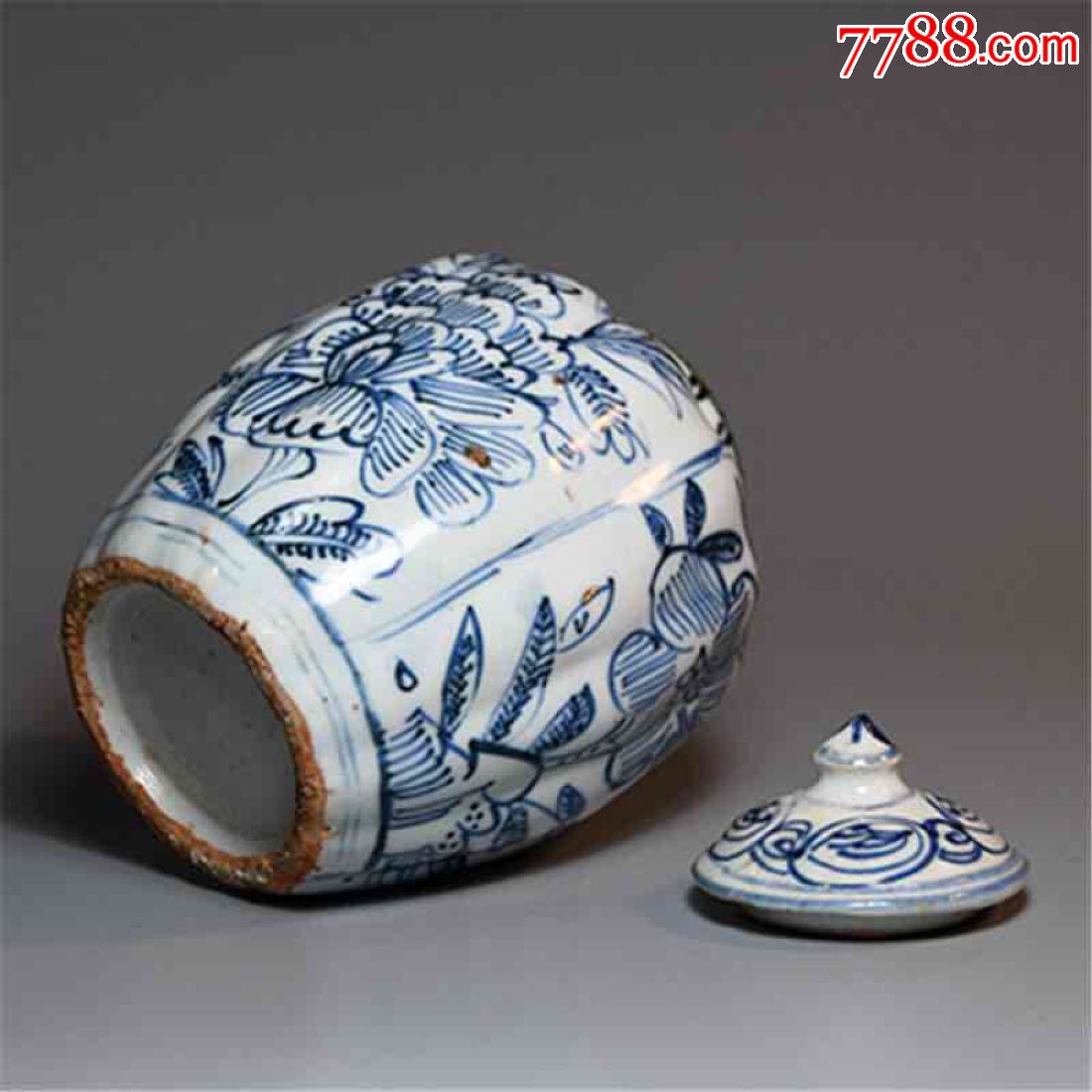 明代天启青花冬瓜罐