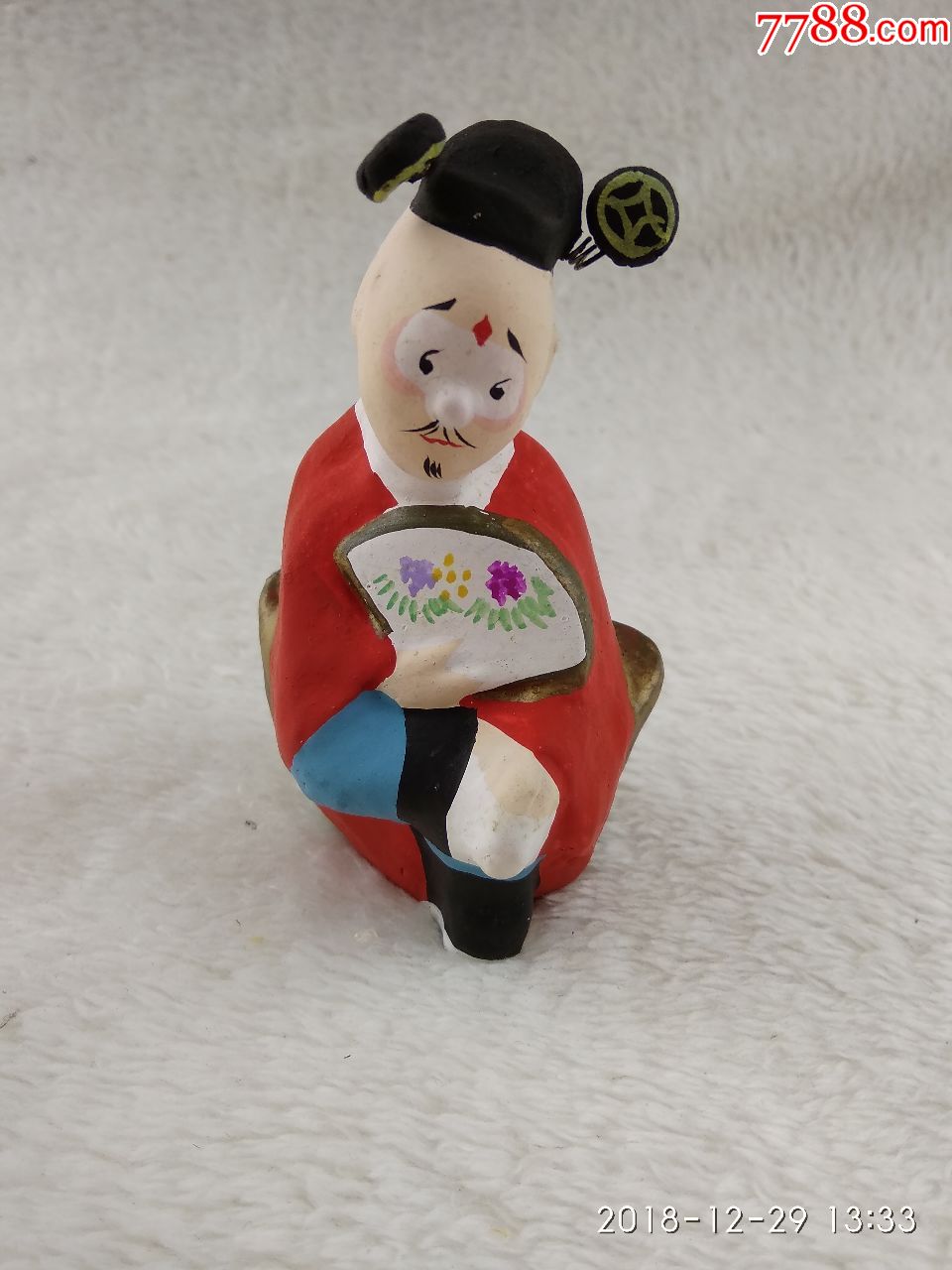 中国泥人---七品芝麻官民俗泥摆件