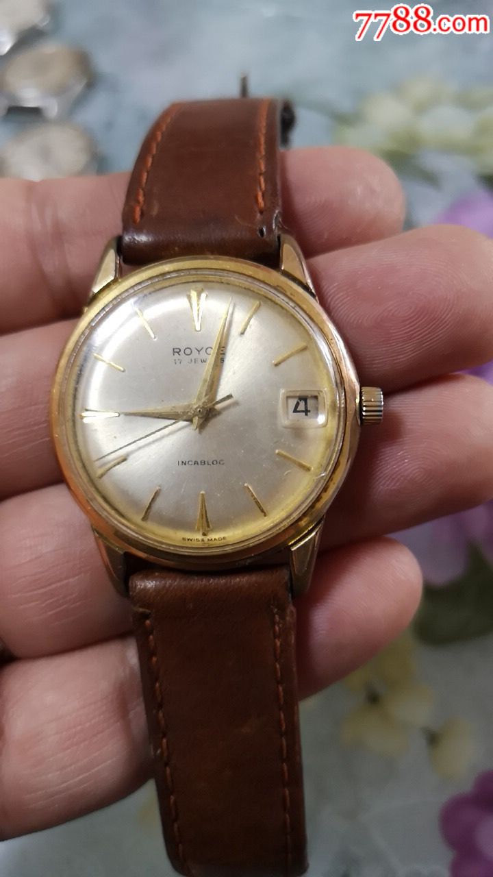 瑞士包金royce走时单日历