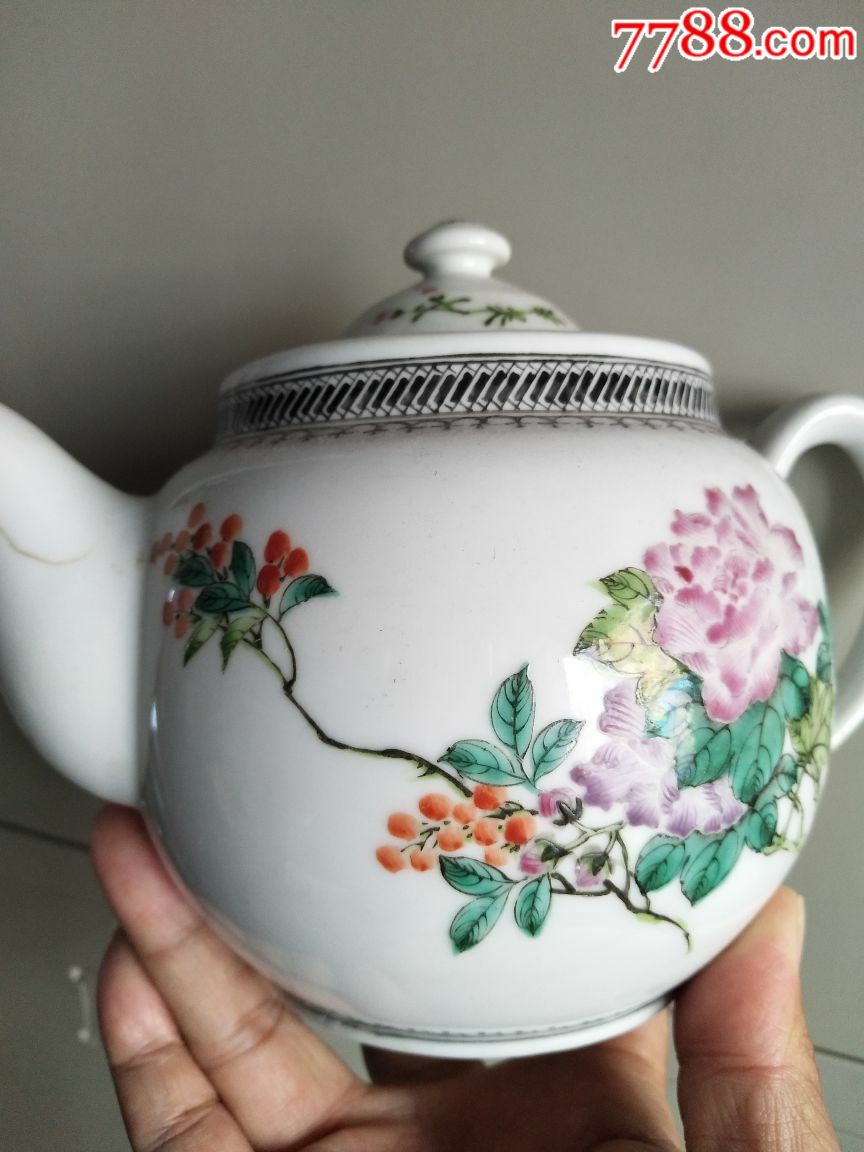 50年代醴陵出品精美茶壶一把