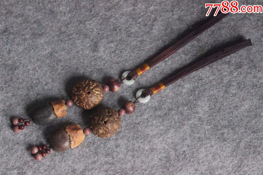 金丝果菩提鬼脸菩提核桃玉环佛珠手链把件大把玩一对zz1385