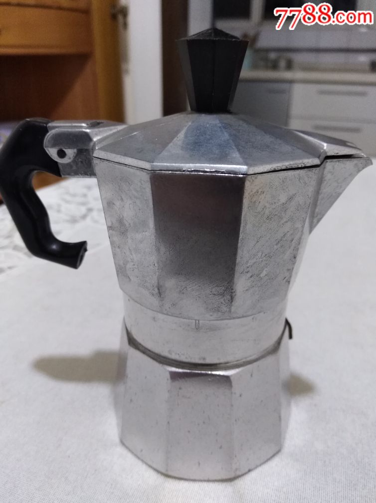 意大利酒精便携咖啡壶铝制高13cm