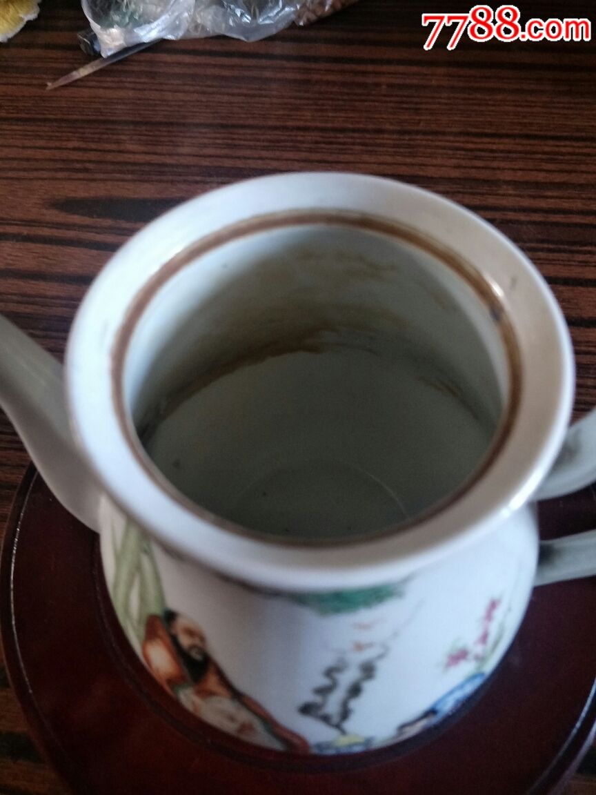 民国瓷器名家恭昌出品百炼金丹茶壶