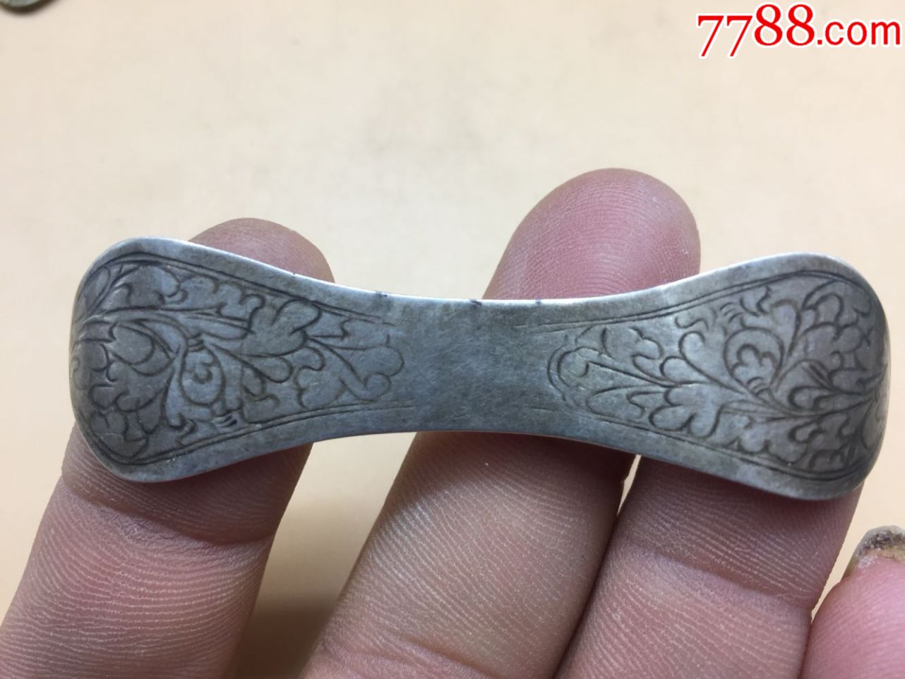 清完整漂亮永昌款双尖扁发簪一个