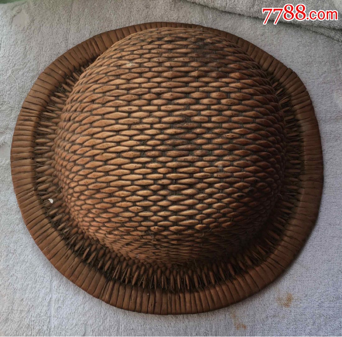 柳条编安全帽二手旧货怀旧收藏影视道具