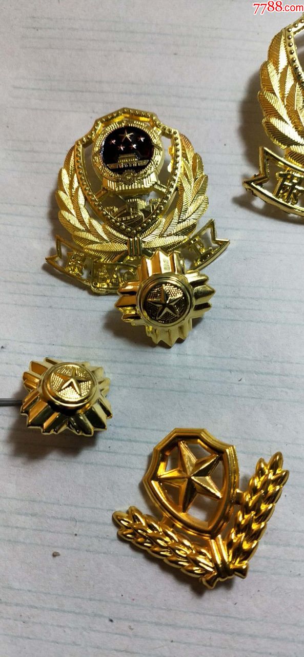 保卫帽徽肩章领花一套