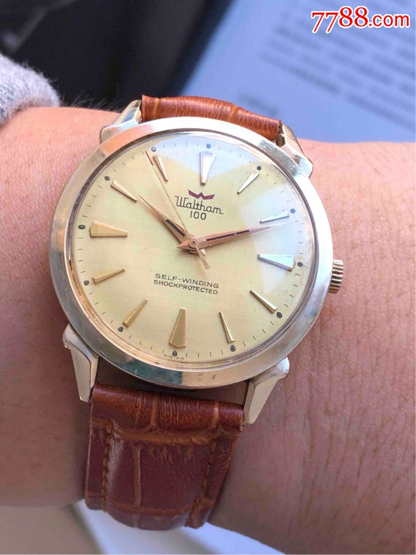 【绝版收藏】华生/waltham100钻包金腕表-手表/腕表-7788收藏