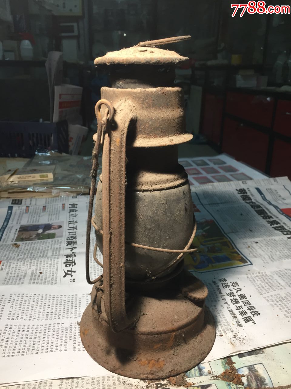 民国时期马灯玻璃灯罩完好民俗用品