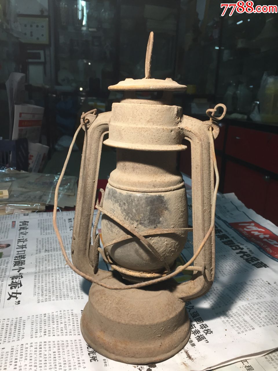 民国时期马灯,玻璃灯罩完好,民俗用品