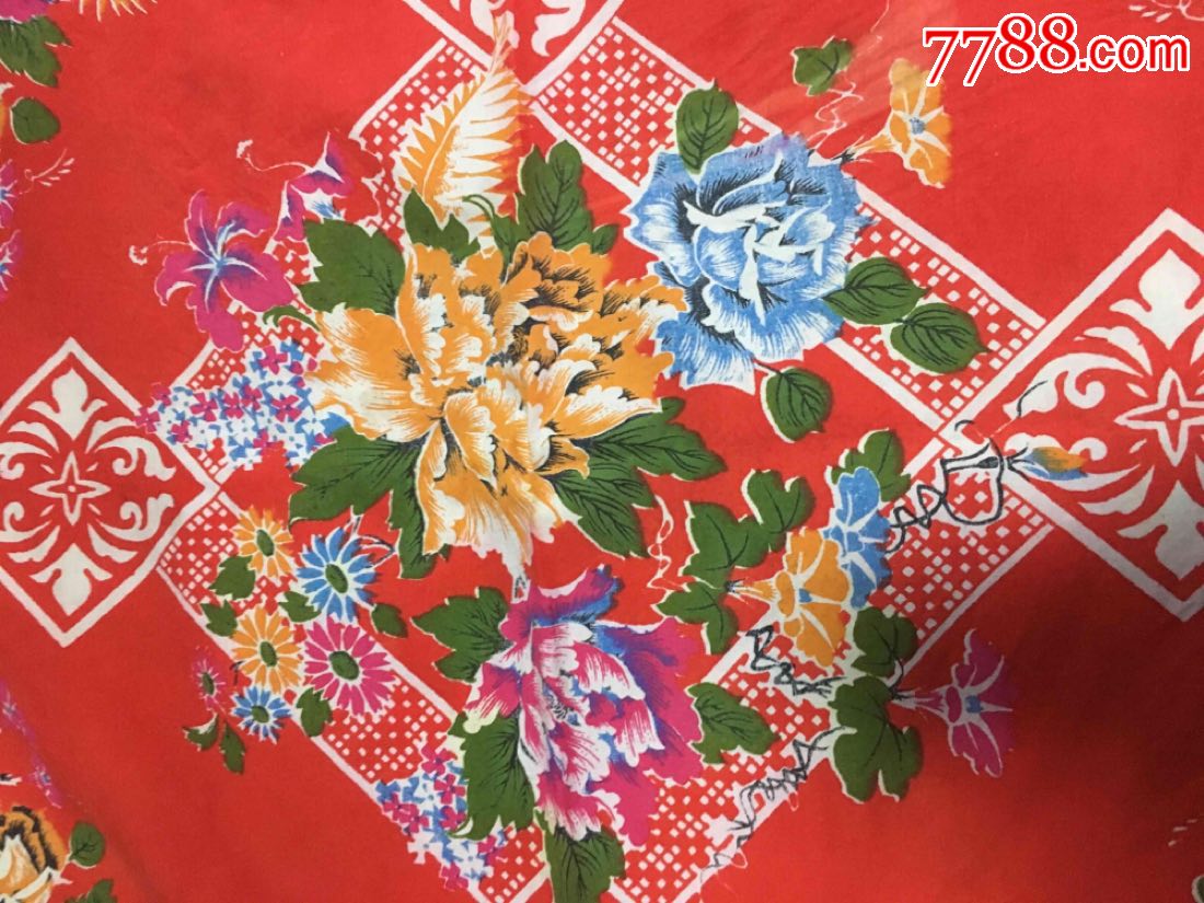 包袱皮花二手旧货怀旧收藏影视道具