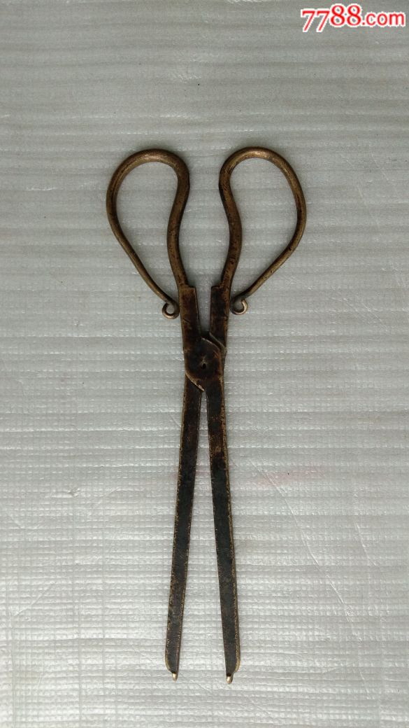 清民黄铜老火钳