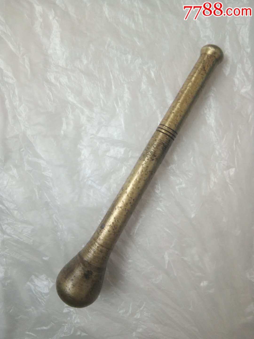 老黄铜质捣药杵