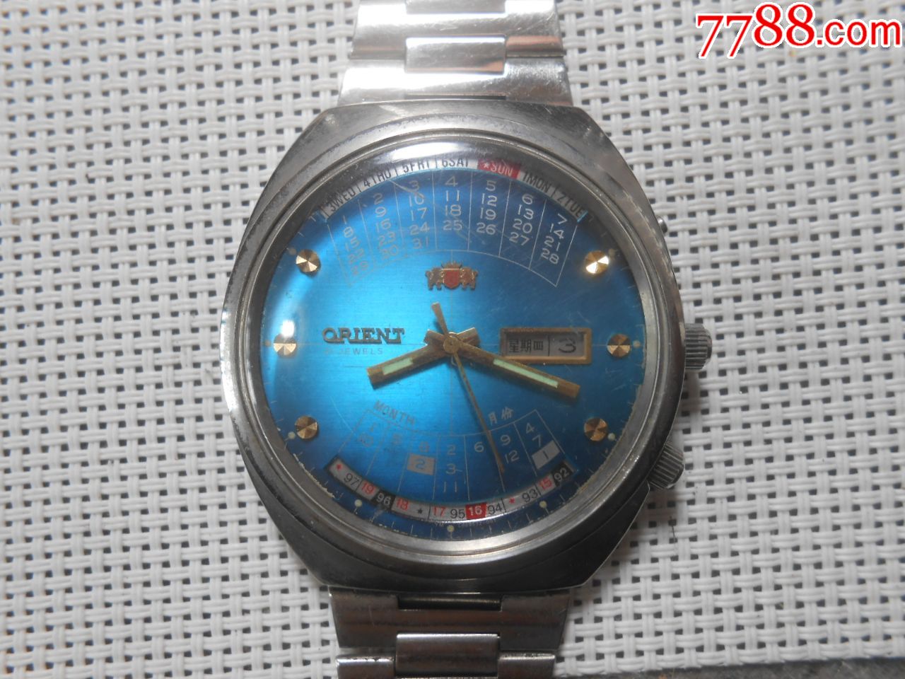 双狮日历全自动46943老手表1217-60