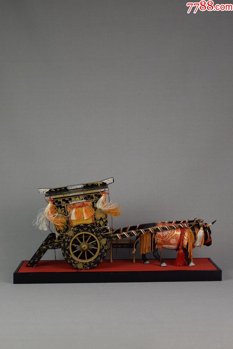 日本古董收藏品莳绘漆器御所车牛车客厅书房文房装饰摆件包邮推荐