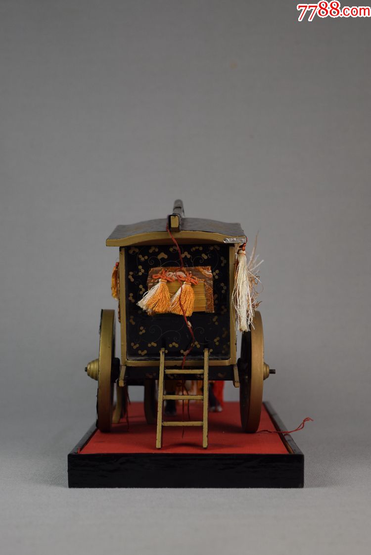 日本古董收藏品莳绘漆器御所车牛车客厅书房文房装饰摆件包邮推荐