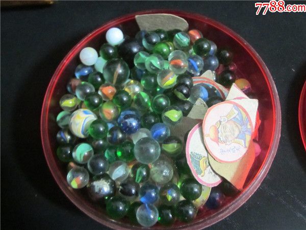 80后童年怀旧回忆老玻璃弹珠玻璃球一组老啪叽一组不解释原汁原味送老