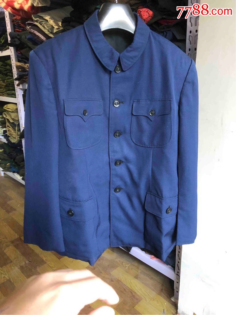 老式纯毛华达呢中山装翠竹牌