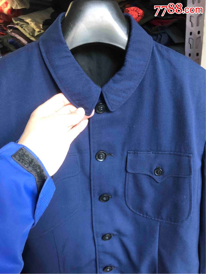 老式纯毛华达呢中山装翠竹牌