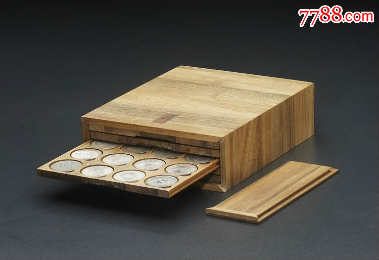 老钱庄香樟木五层泉函古钱币银元铜元花钱精品圆盒裸币钱币收藏盒