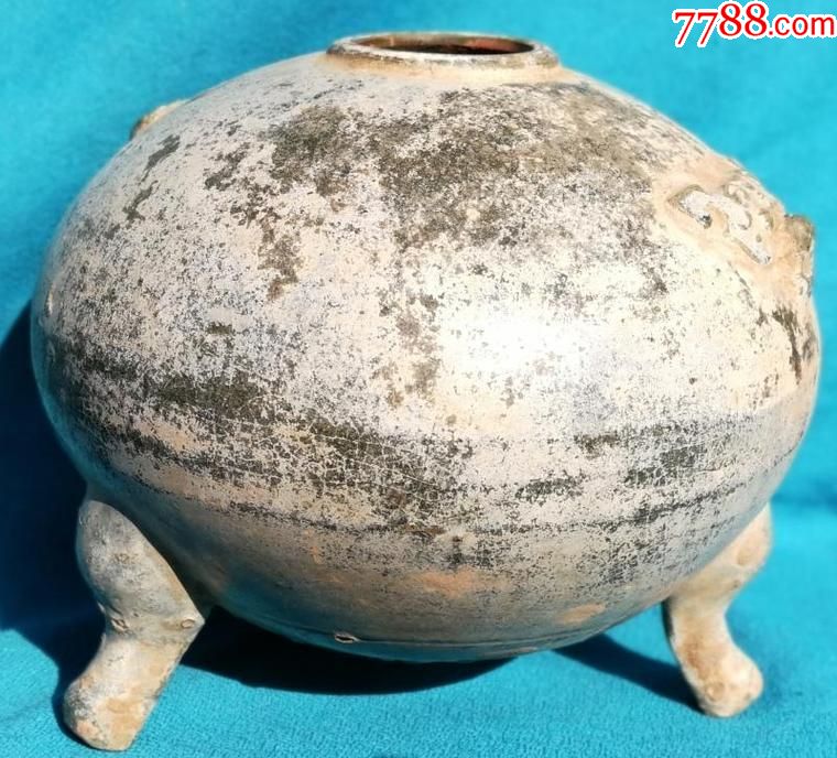首绿釉尊罐9品￥1,70099战国汉代大陶罐有盖彩绘陶罐品相完好_乡间