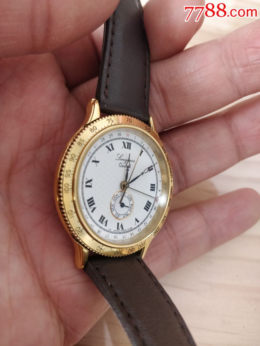 浪琴林白多功能石英表