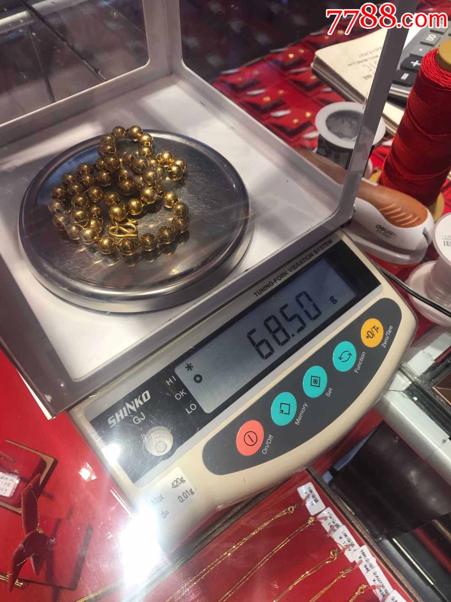 六桂福圆珠9999足金项链