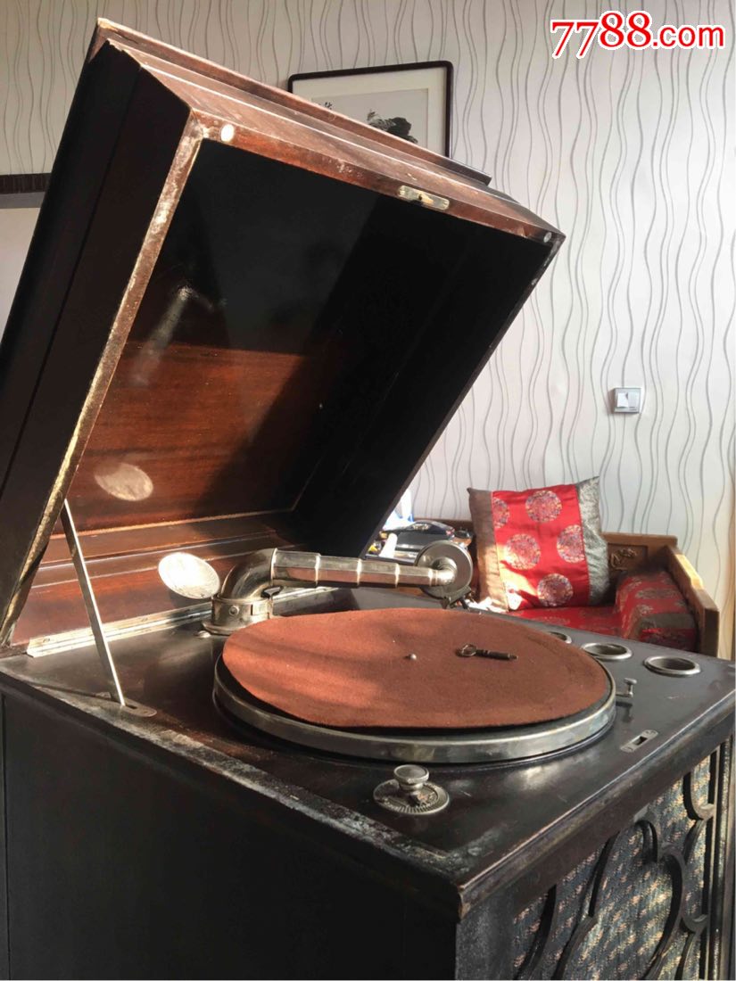 年前放一只毒,1920年美国切尼手摇留声机_老唱机/留声机【怀旧电器】