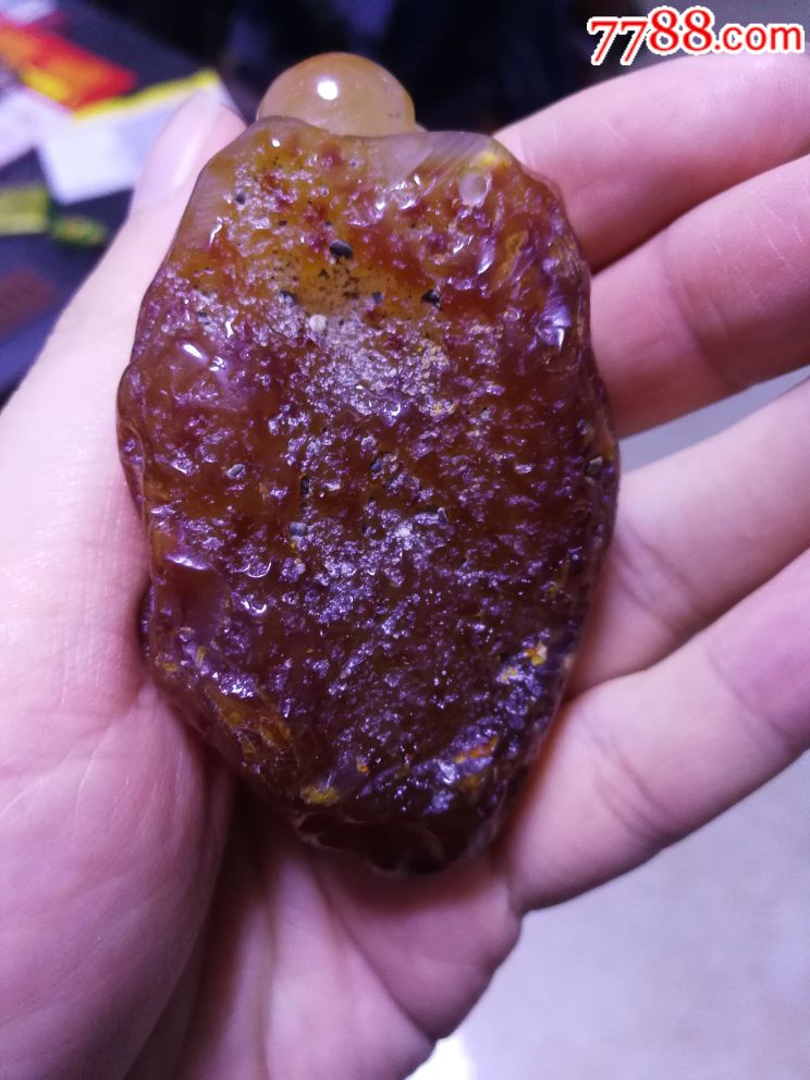 原石玉髓带皮玛瑙雕刻寿星公挂坠摆件把件