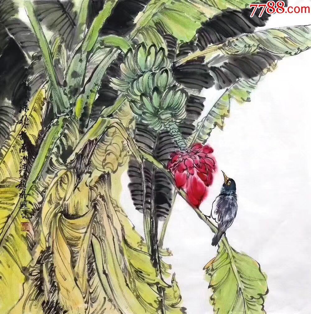 文秋林·四尺斗方花鸟02