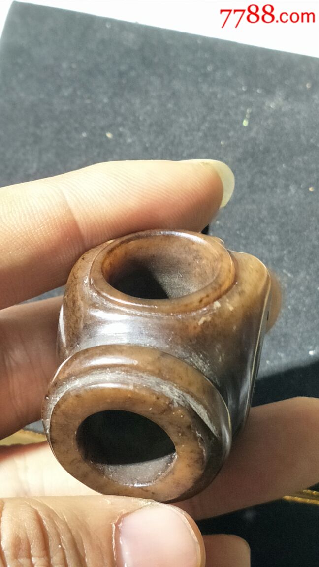 民国时期玉石拳头形烟袋锅